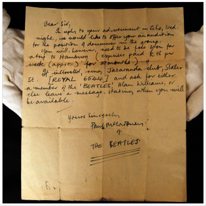 A letter from Paul McCartney